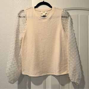 Maeve Textured Sleeve Top